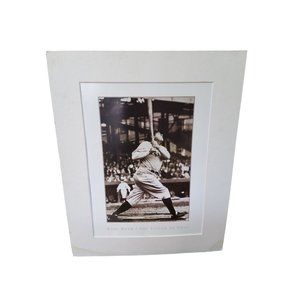 vintage babe ruth sultan of swing 9" x 15" black and white print.